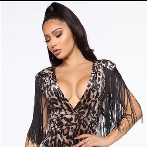 Fashion Nova Leopard Mini Dress Size S